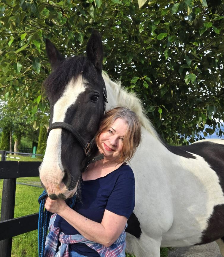 A River Haven horse with a facilitator